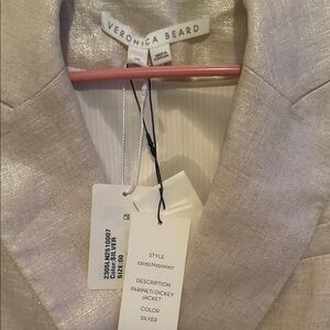 Veronica Beard Metallic Silver Blazer